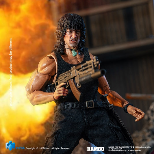 Rambo: First Blood Part II - Exquisite Super Series - John J. Rambo - 1:12 Scale Action Figure - Imperfect Boxes