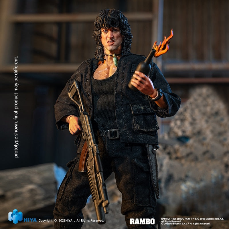 Rambo: First Blood Part II - Exquisite Super Series - John J. Rambo - 1:12 Scale Action Figure - Imperfect Boxes