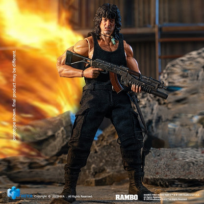 Rambo: First Blood Part II - Exquisite Super Series - John J. Rambo - 1:12 Scale Action Figure - Imperfect Boxes