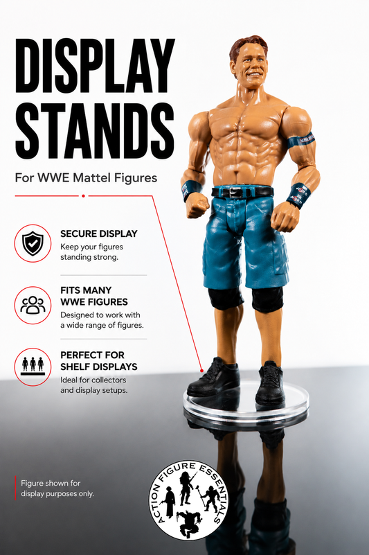 Action Figure Display Stands for WWE Wrestling Figures - Clear