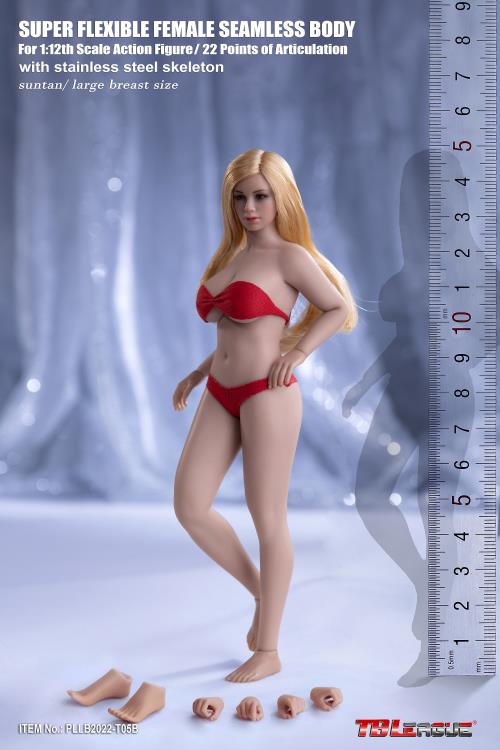 1/12 Phicen TBLeague T05B Female Seamless Figure Tan Skin Large Bust Body Figure