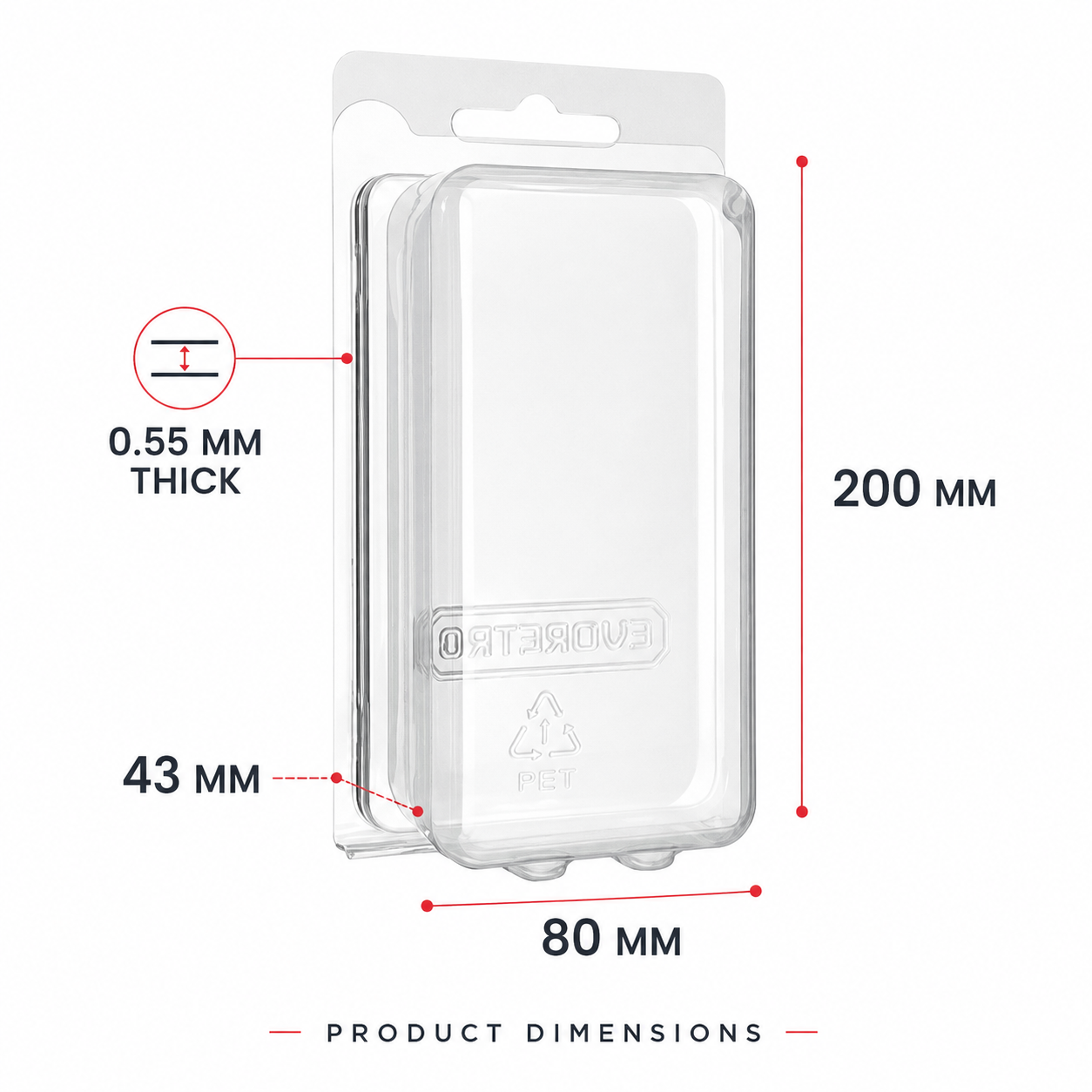Evoretro EVO-9345 clear PET loose figure protector