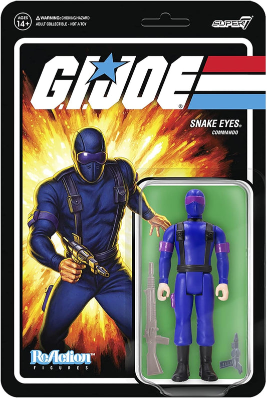 Super7 GI Joe Snake Eyes ReAction Figure Retro Wave 1 Action Figure