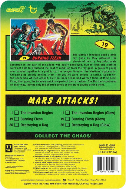 Super7 - Mars Attacks - Burning Flesh - Glow In The Dark (GITD) ReAction Figure Retro Action Figure