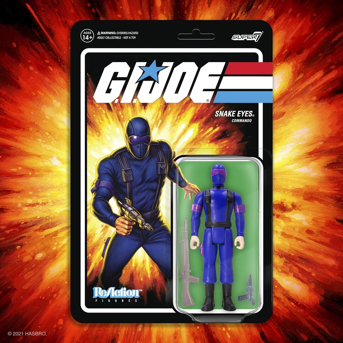 Super7 GI Joe Snake Eyes ReAction Figure Retro Wave 1 Action Figure