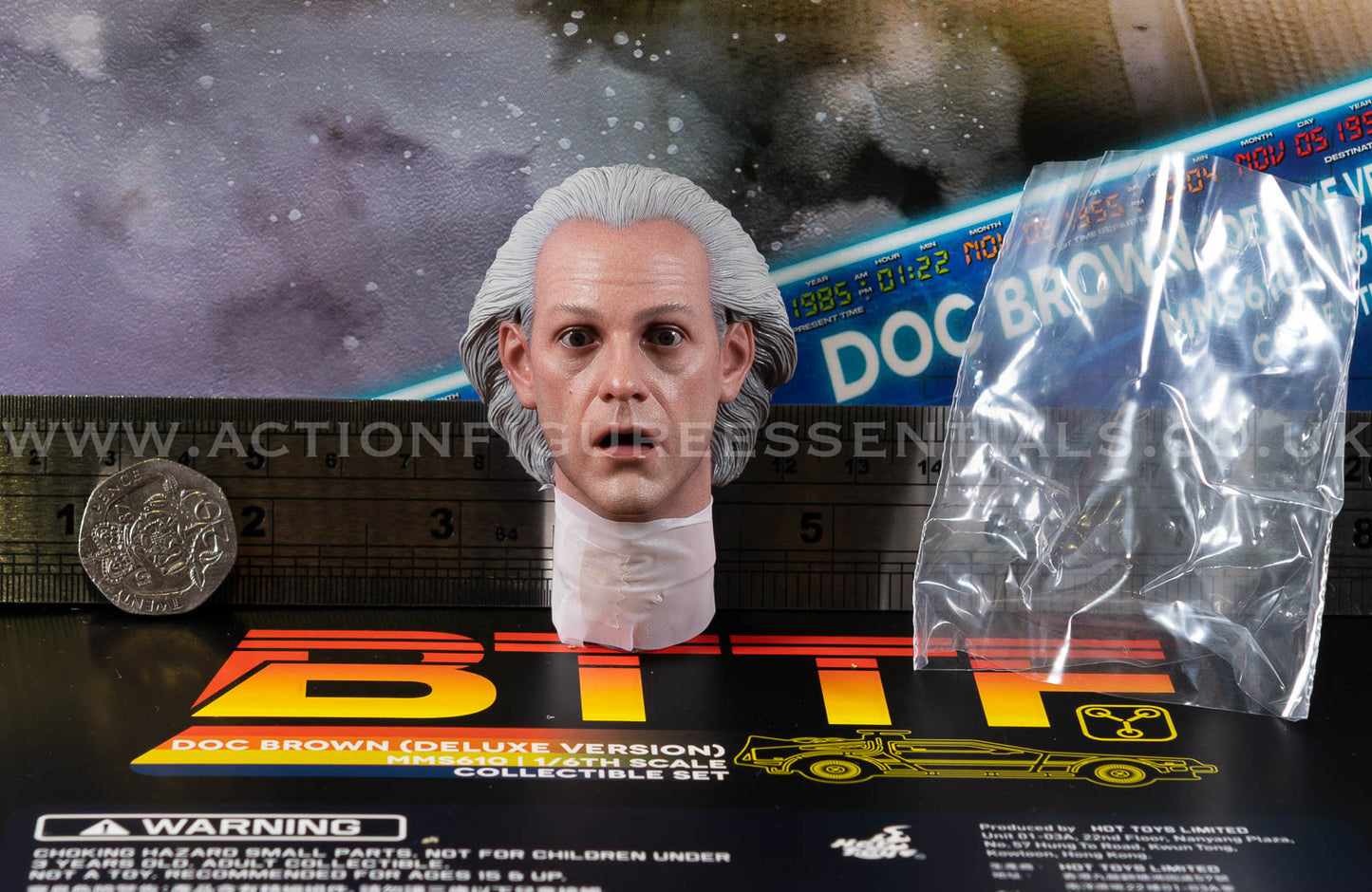 Hot Toys Doc Brown Head Sculpt MMS610 Deluxe 1/6 Figure Parts