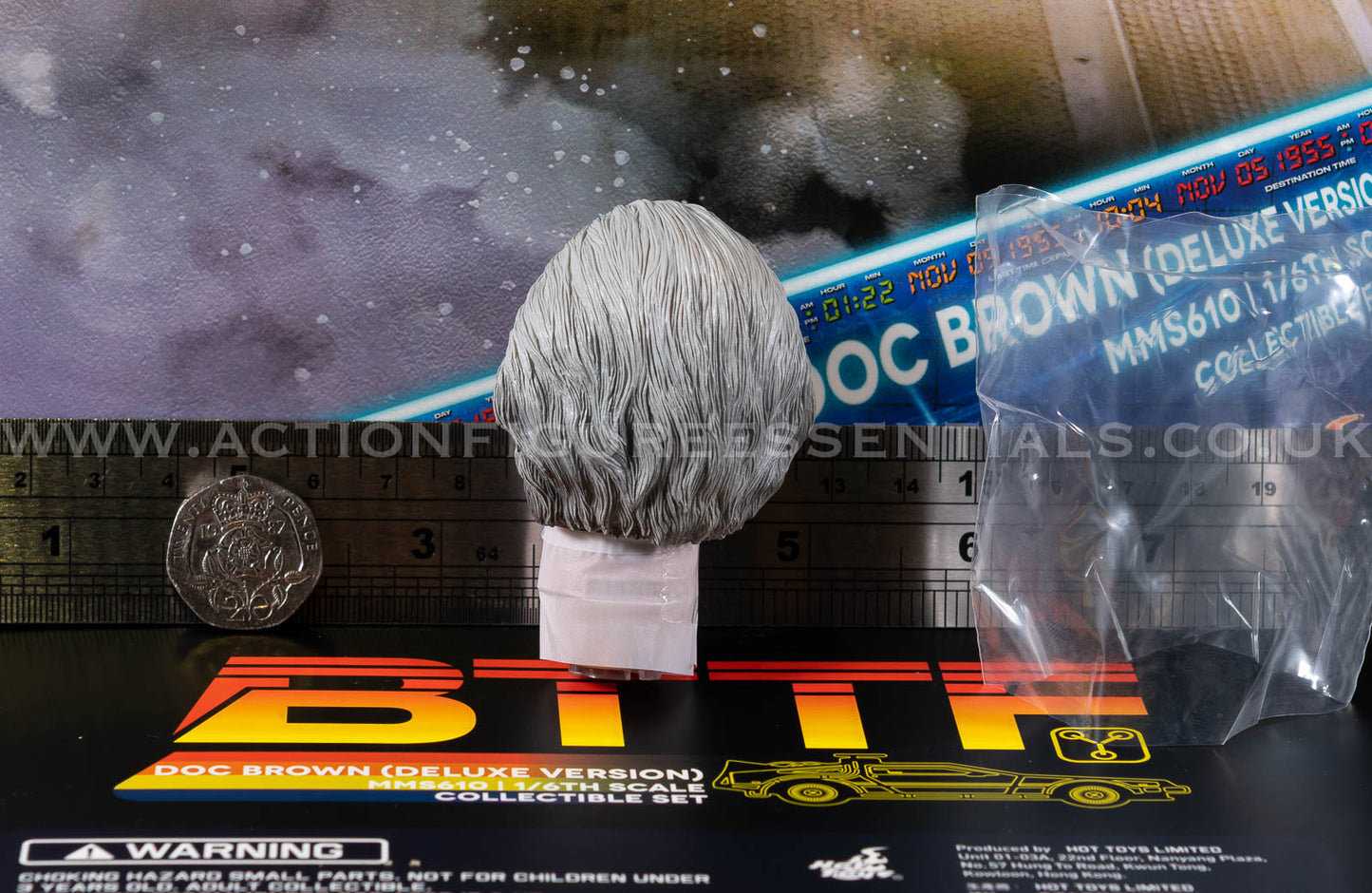 Hot Toys Doc Brown Head Sculpt MMS610 Deluxe 1/6 Figure Parts