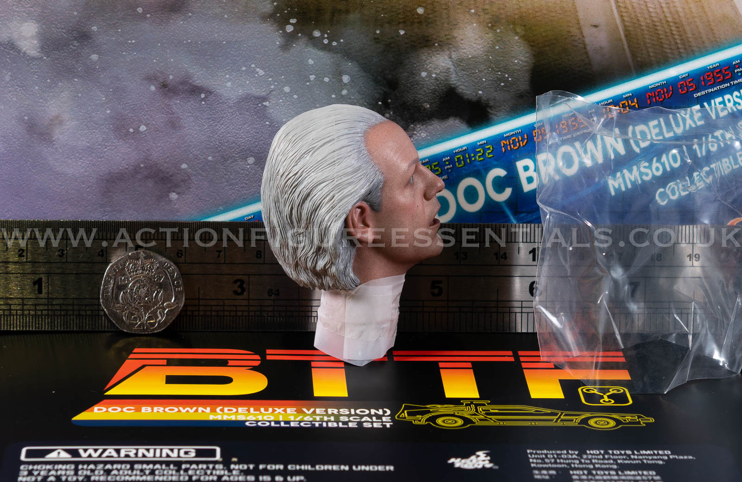 Hot Toys Doc Brown Head Sculpt MMS610 Deluxe 1/6 Figure Parts