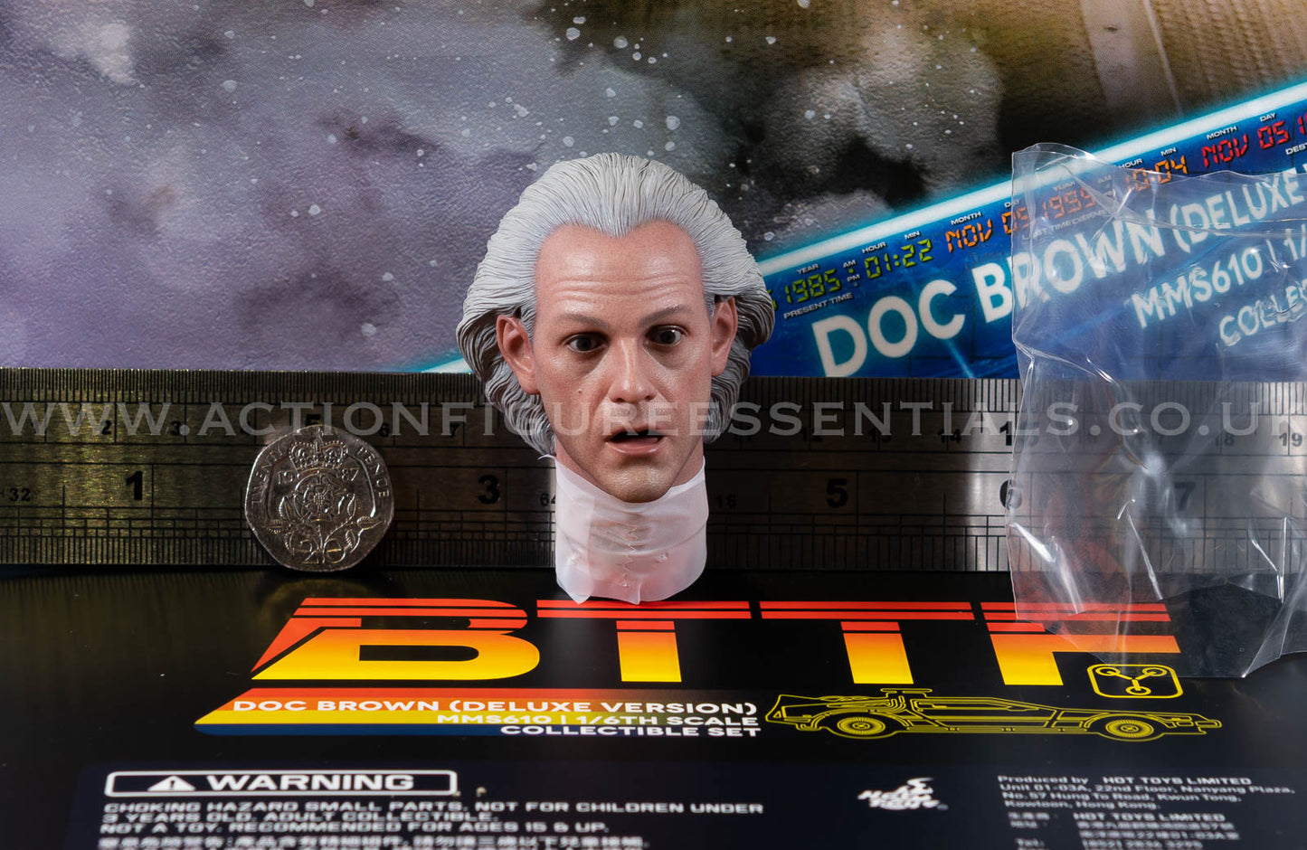 Hot Toys Doc Brown Head Sculpt MMS610 Deluxe 1/6 Figure Parts