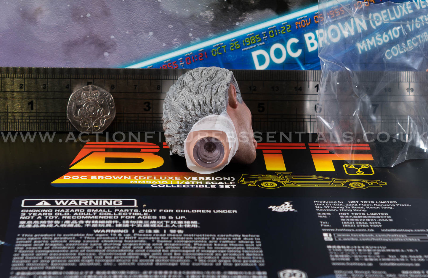 Hot Toys Doc Brown Head Sculpt MMS610 Deluxe 1/6 Figure Parts
