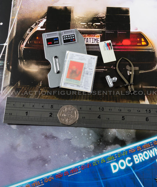 Hot Toys Doc Brown Clipboard Graph Pen Set MMS610 Deluxe 1/6 Figure Parts