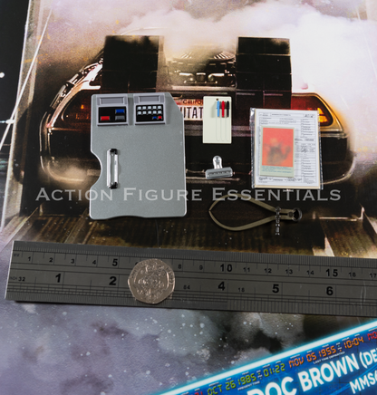 Hot Toys Doc Brown Clipboard Set Pens Pad Tool MMS610 Deluxe 1/6 Figure Parts