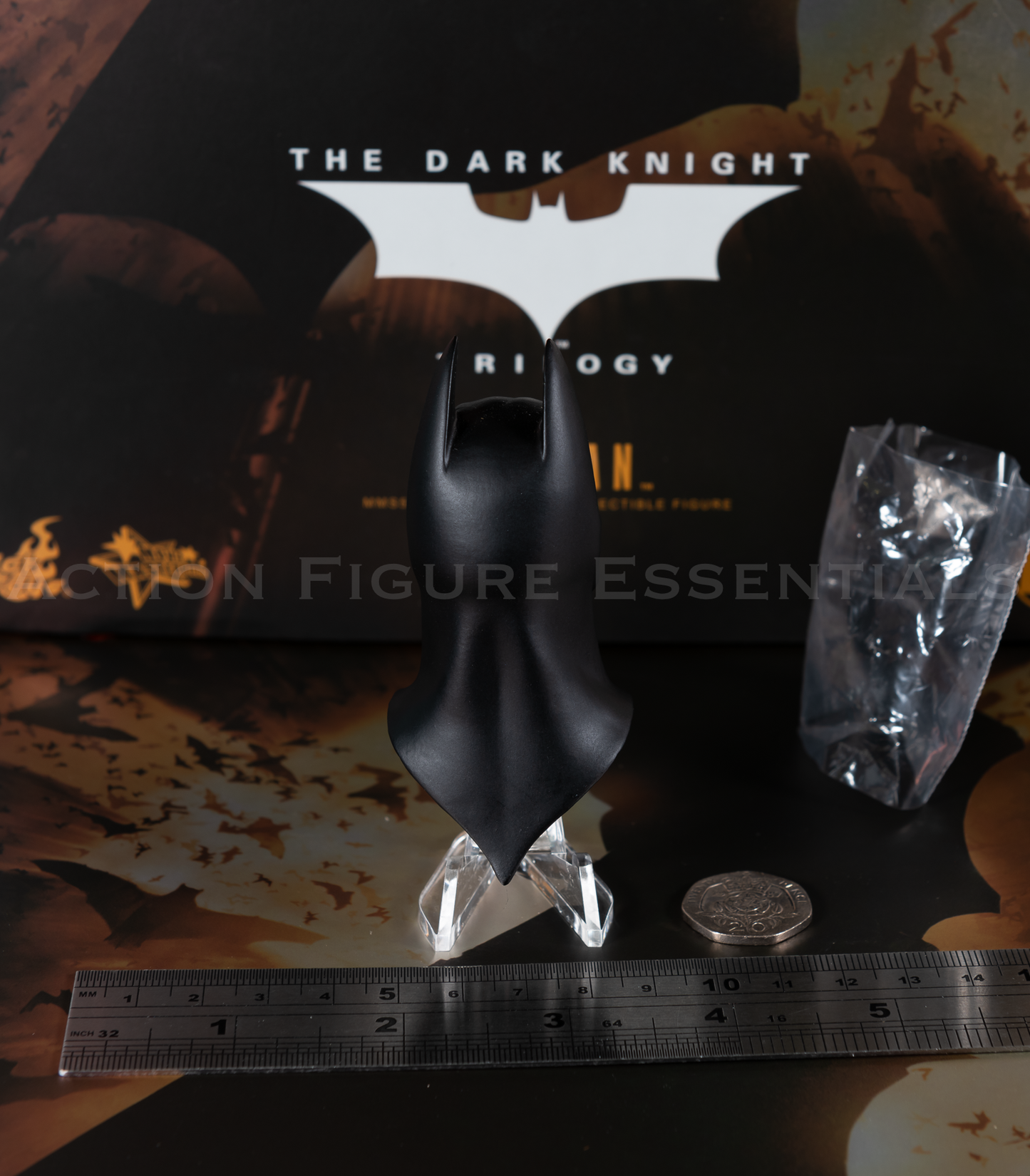 Hot Toys Batman Begins Head Cowl + Face Plates MMS595 1/6 Figure Part Dark Knight