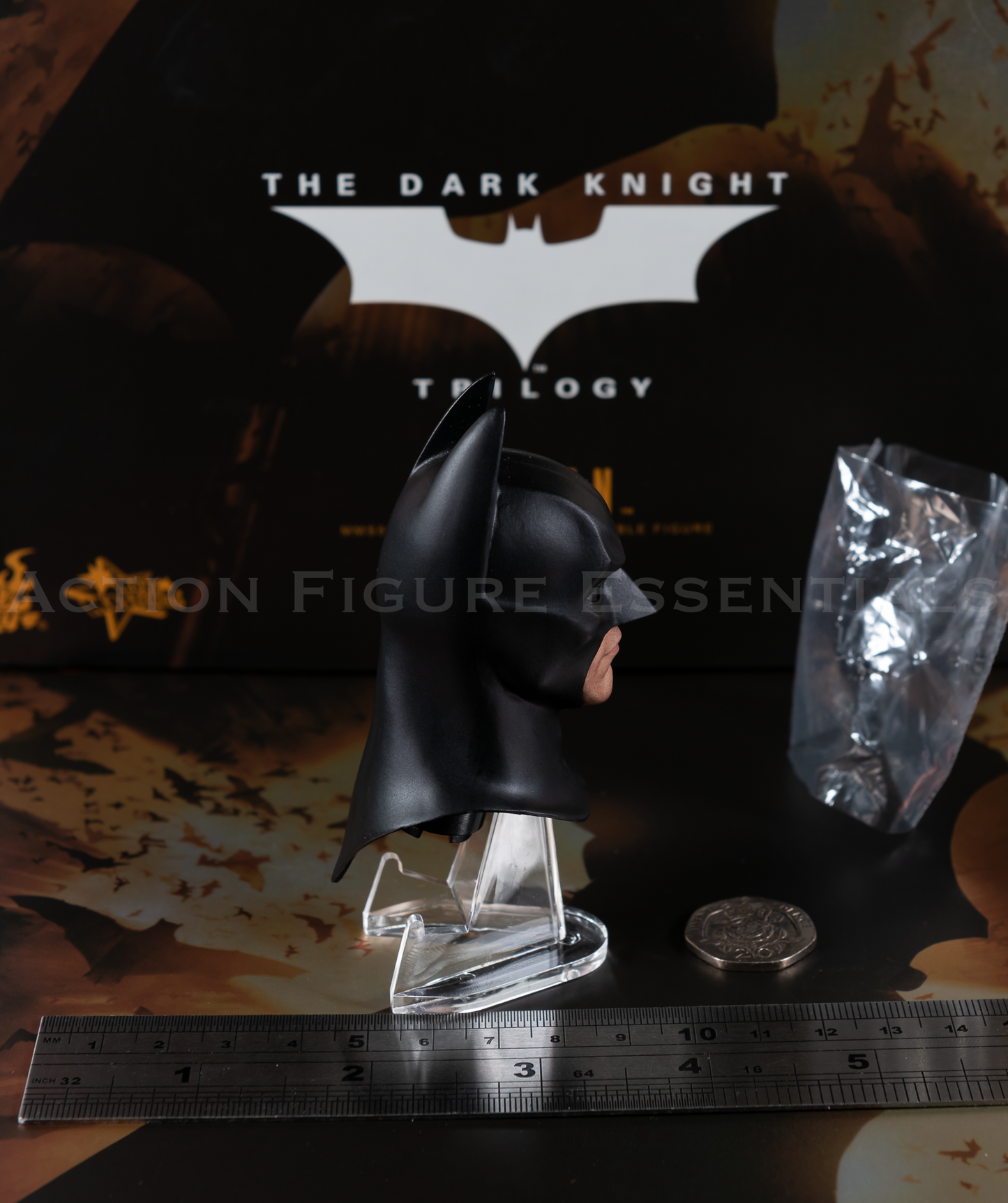 Hot Toys Batman Begins Head Cowl + Face Plates MMS595 1/6 Figure Part Dark Knight