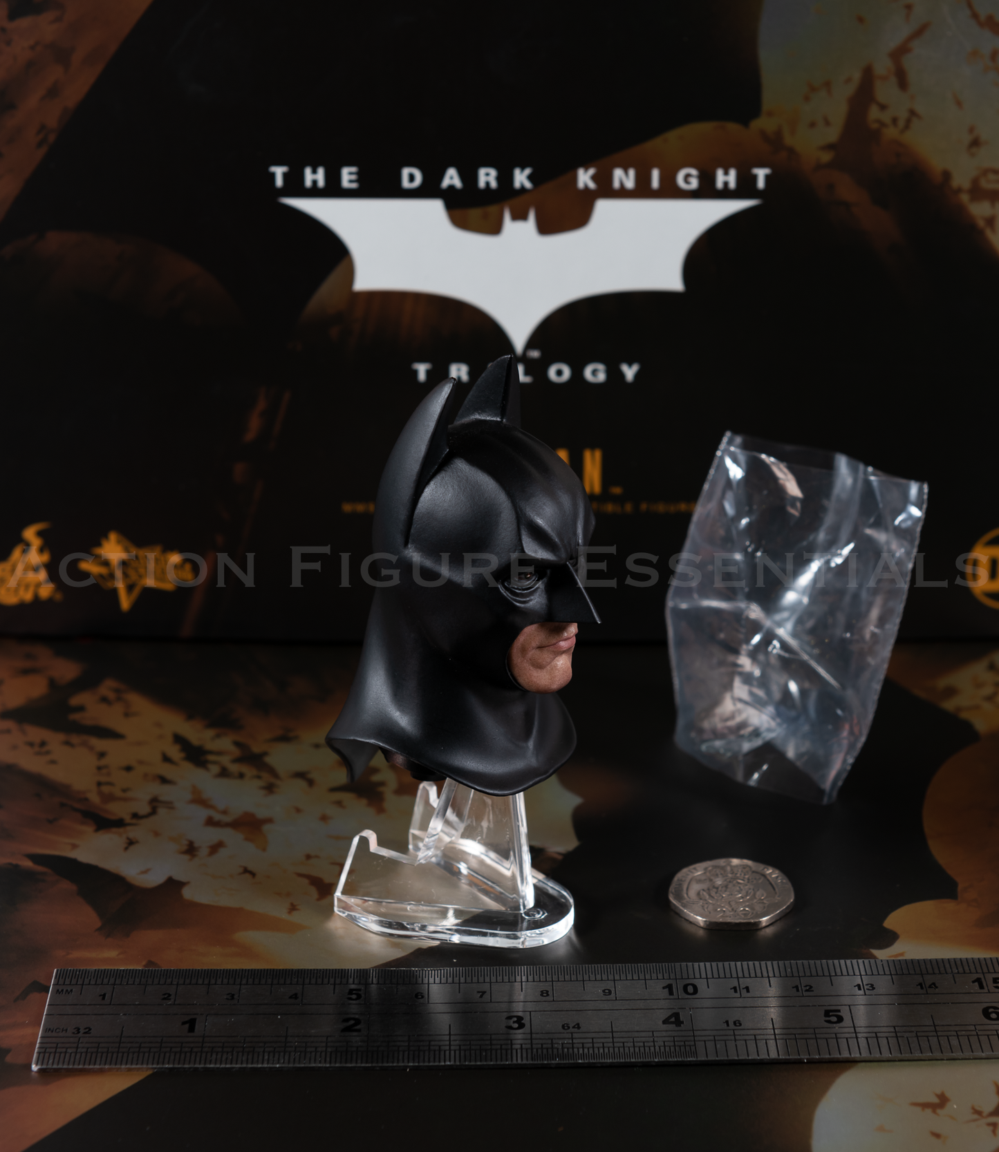 Hot Toys Batman Begins Head Cowl + Face Plates MMS595 1/6 Figure Part Dark Knight