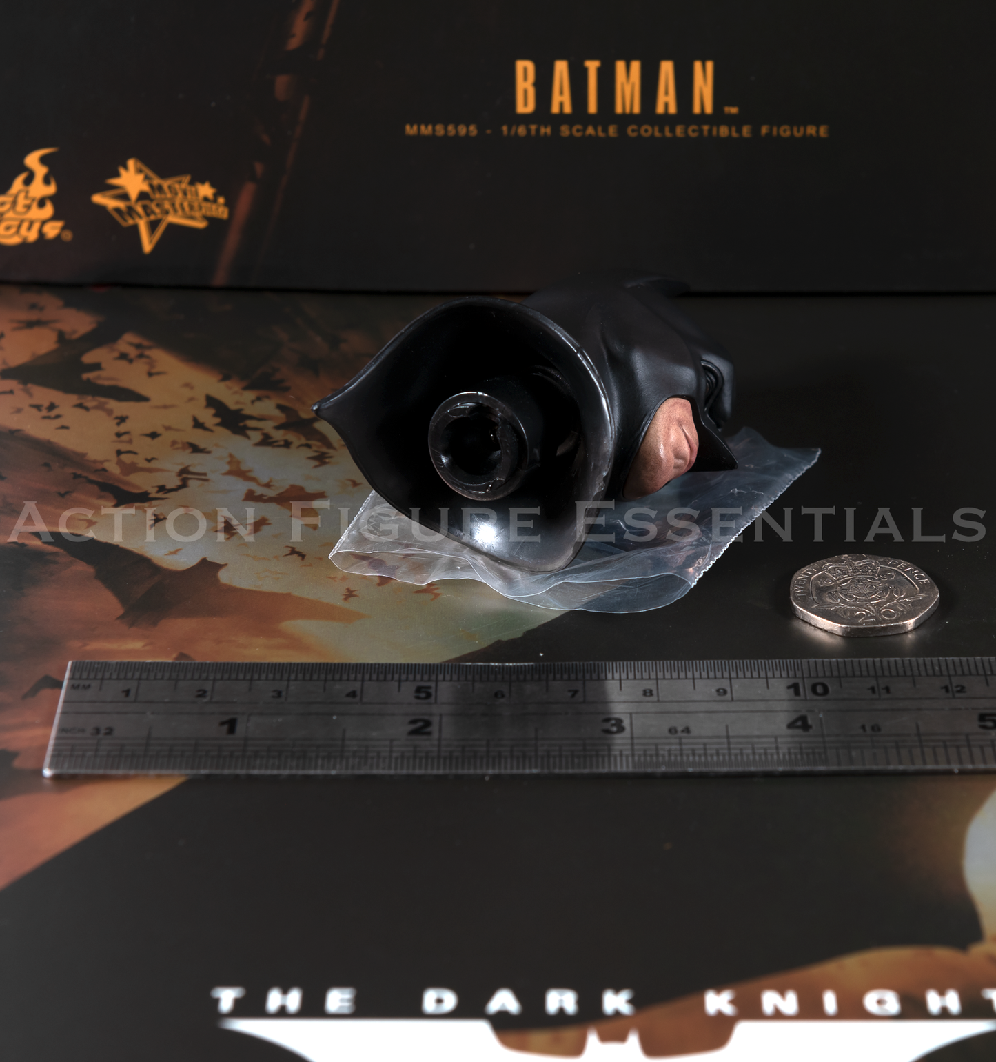 Hot Toys Batman Begins Head Cowl + Face Plates MMS595 1/6 Figure Part Dark Knight