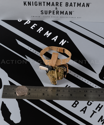 Hot Toys Knightmare Batman Holster Belt and Gun Set TMS038 Justice League 1/6 Scale Desert Army