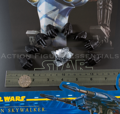 Hot Toys Star Wars Anakin Skywalker Gloved Hands & Wrist Pegs TMS020 1/6 Scale