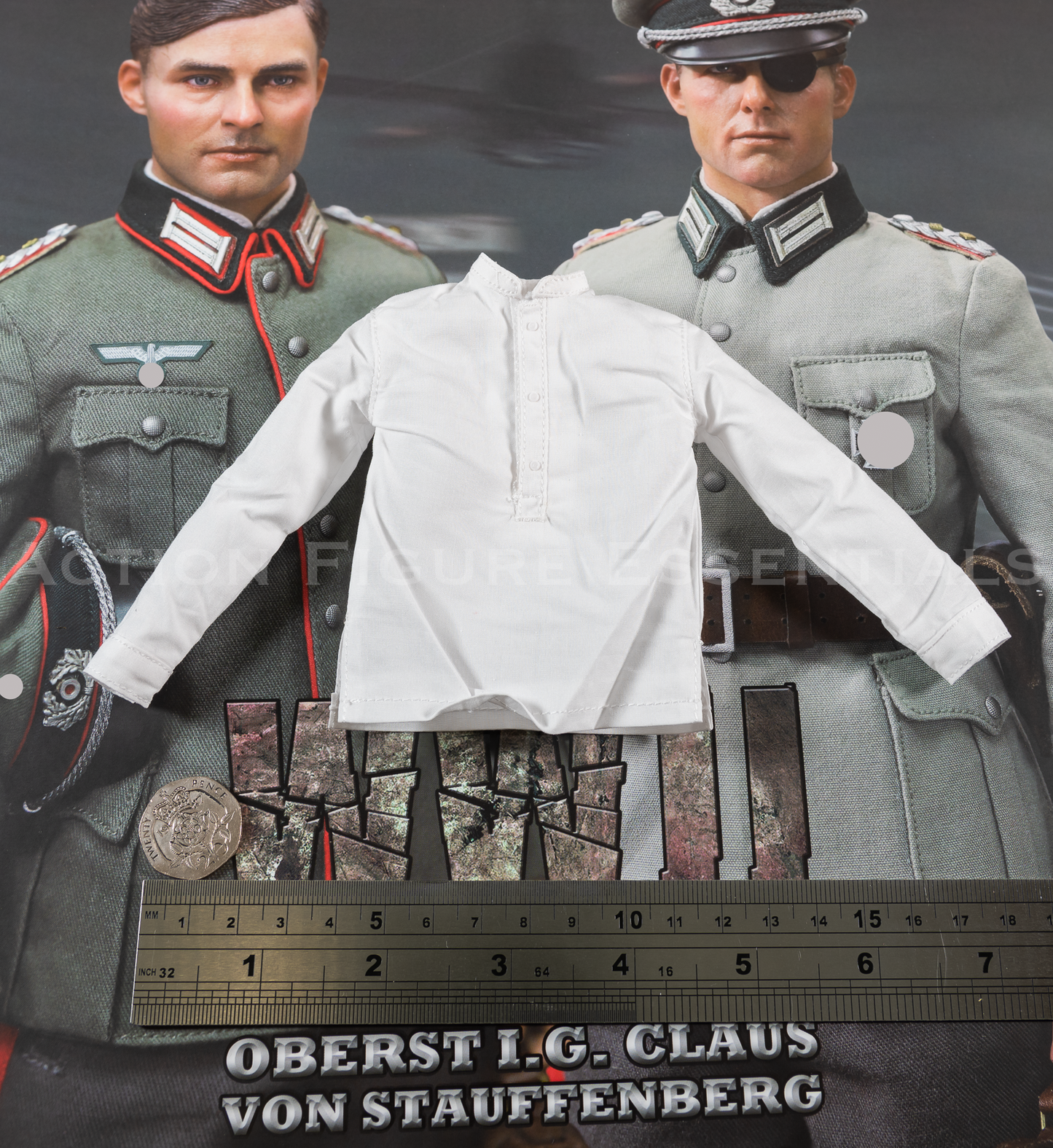 DID Operation Valkyrie WWII German White Shirt 1/6 Claus von Stauffenberg