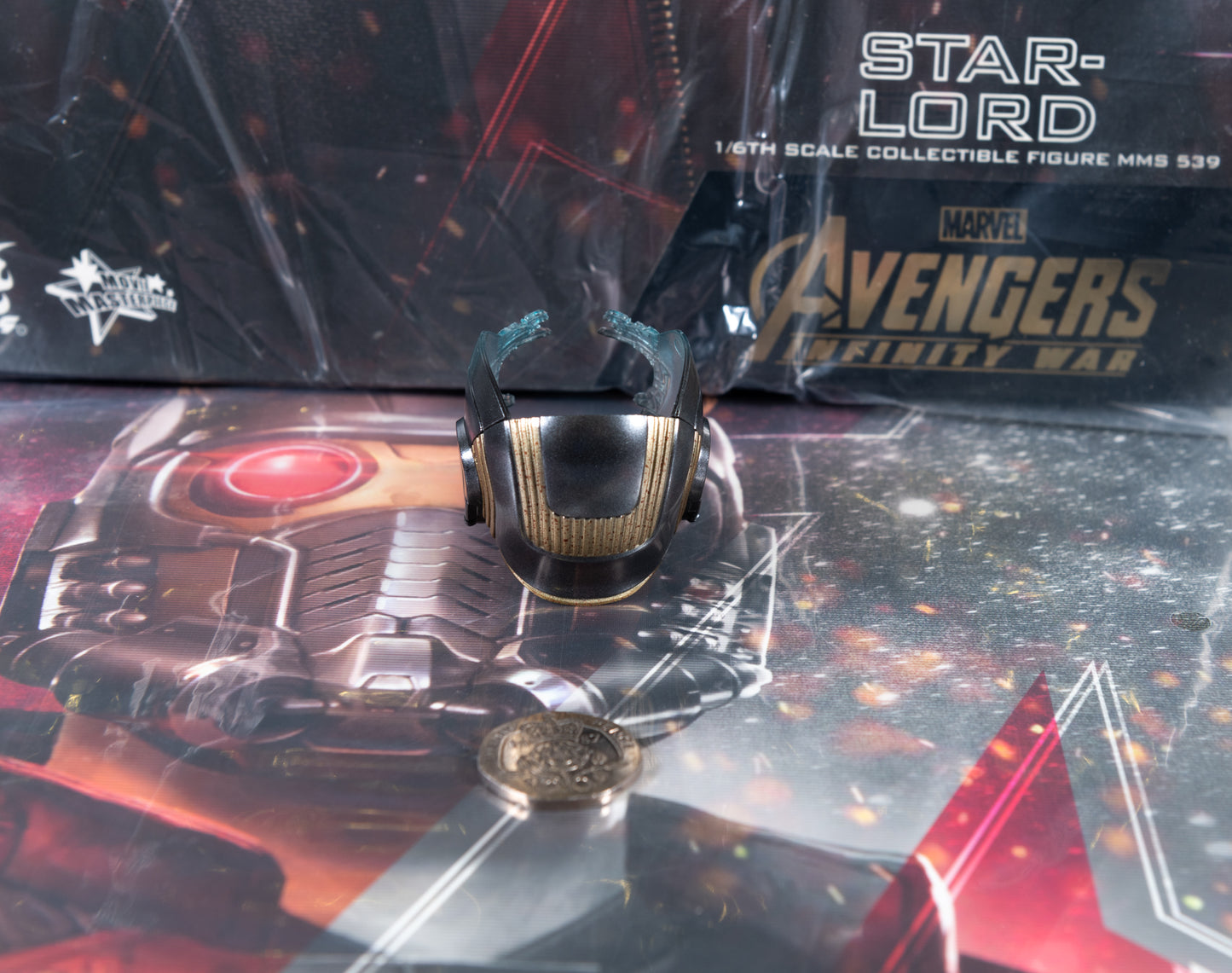 Hot Toys Star Lord Helmet Activating Mode Infinity War MMS539 1/6 Scale Marvel