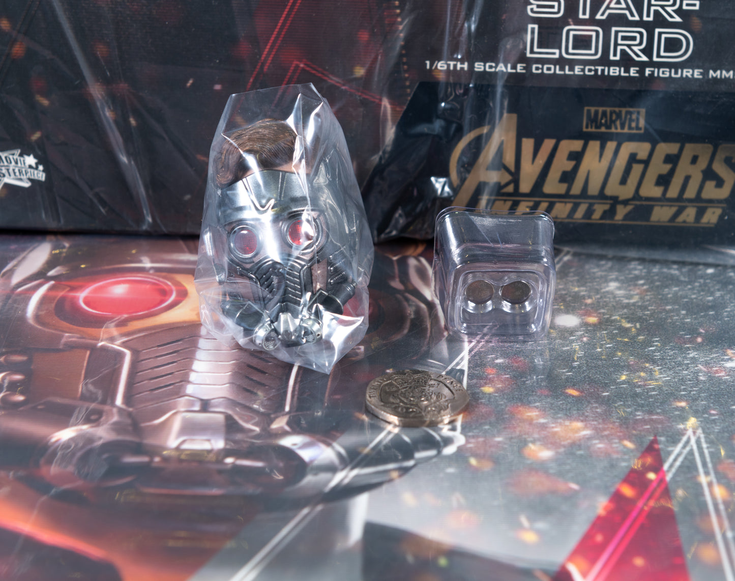 Hot Toys Star Lord Helmet Activating Mode Infinity War MMS539 1/6 Scale Marvel