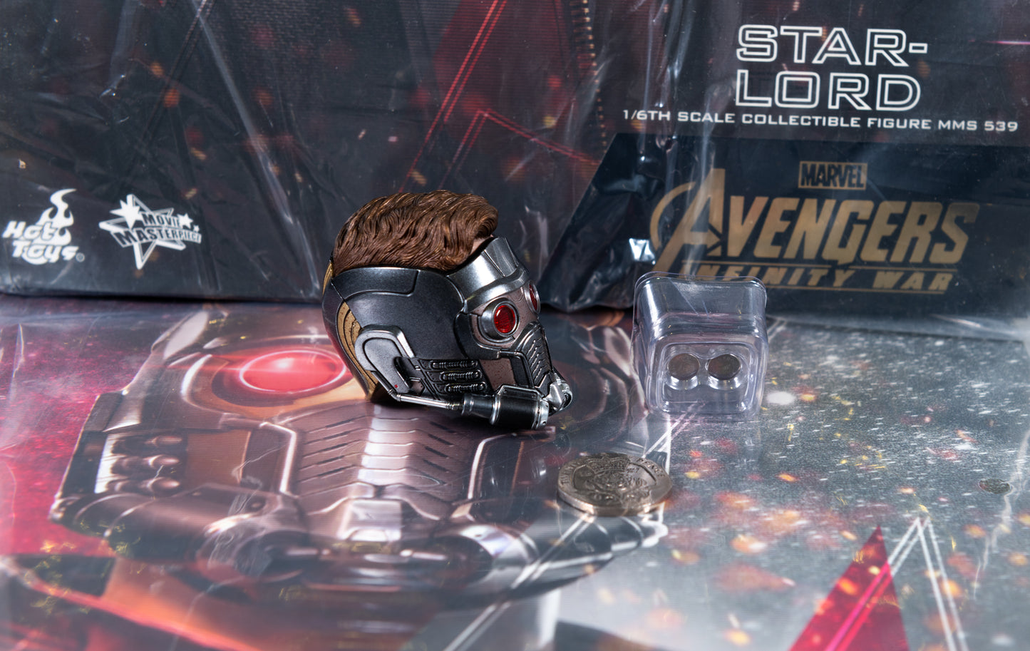 Hot Toys Star Lord Helmet Activating Mode Infinity War MMS539 1/6 Scale Marvel