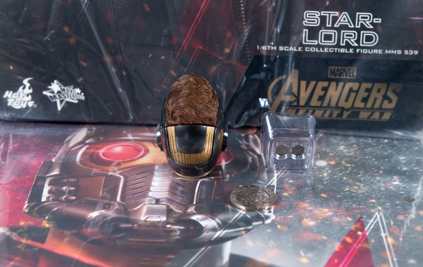 Hot Toys Star Lord Masked Head LED Sculpt Infinity War MMS539 1/6 Scale Marvel