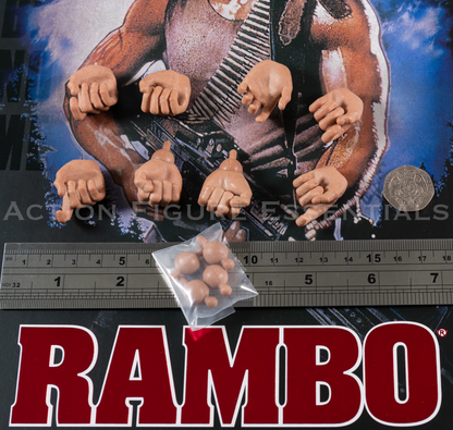 Threezero Rambo First Blood x8 Hands x6 Wrist Pegs 1/6 Figure Parts