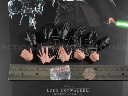 Hot Toys Star Wars Luke Skywalker Jedi Gloved Hands Pegs 1/6 DX23 The Mandalorian