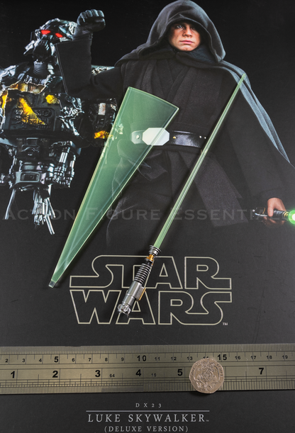 Hot Toys Star Wars Luke Skywalker Lightsaber Hilt with Green Blades 1/6 DX23 The Mandalorian