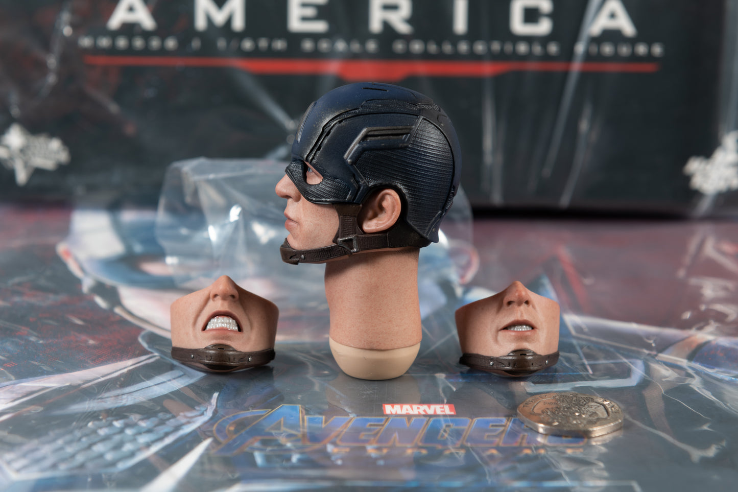 Hot Toys Captain America Endgame Helmeted Head MMS536 1/6 Steve Rogers Avengers