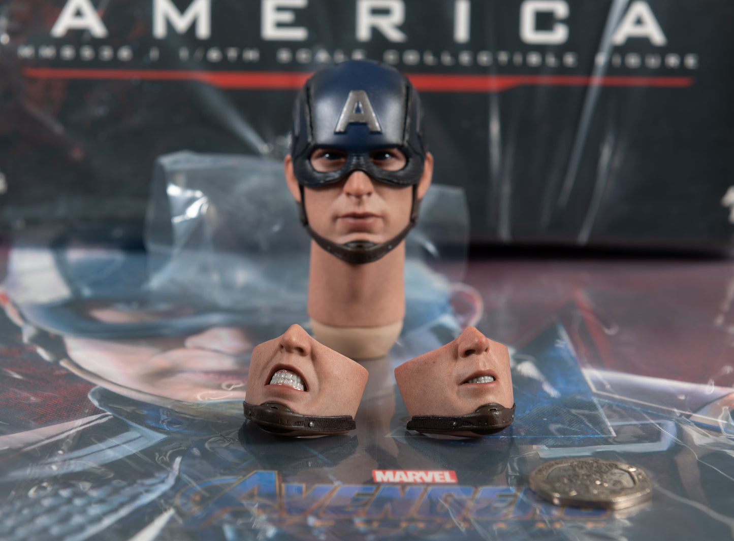 Hot Toys Captain America Endgame Helmeted Head MMS536 1/6 Steve Rogers Avengers