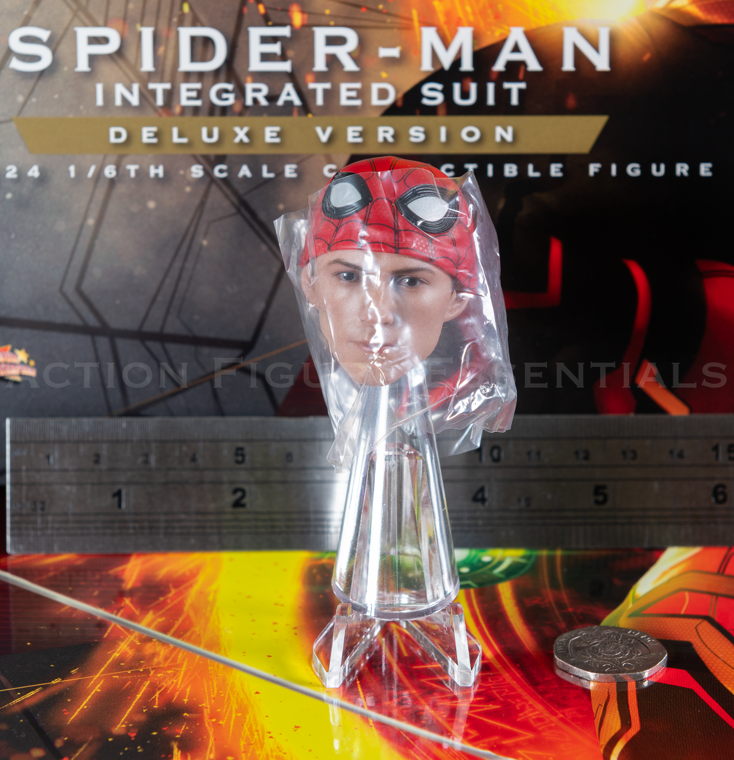 Hot Toys Spiderman Half Masked Head Integrated Suit 1/6 MMS624 No Way Home DX