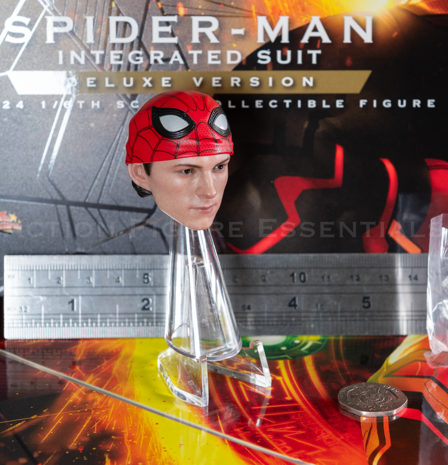 Hot Toys Spiderman Half Masked Head Integrated Suit 1/6 MMS624 No Way Home DX