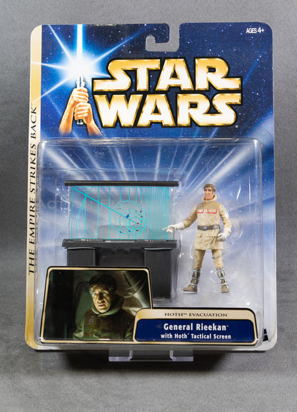 Star Wars: Empire Strikes Back - General Rieekan with Hoth Tactical Screen - 3.75" Action Figure - New Sealed Card - MOC