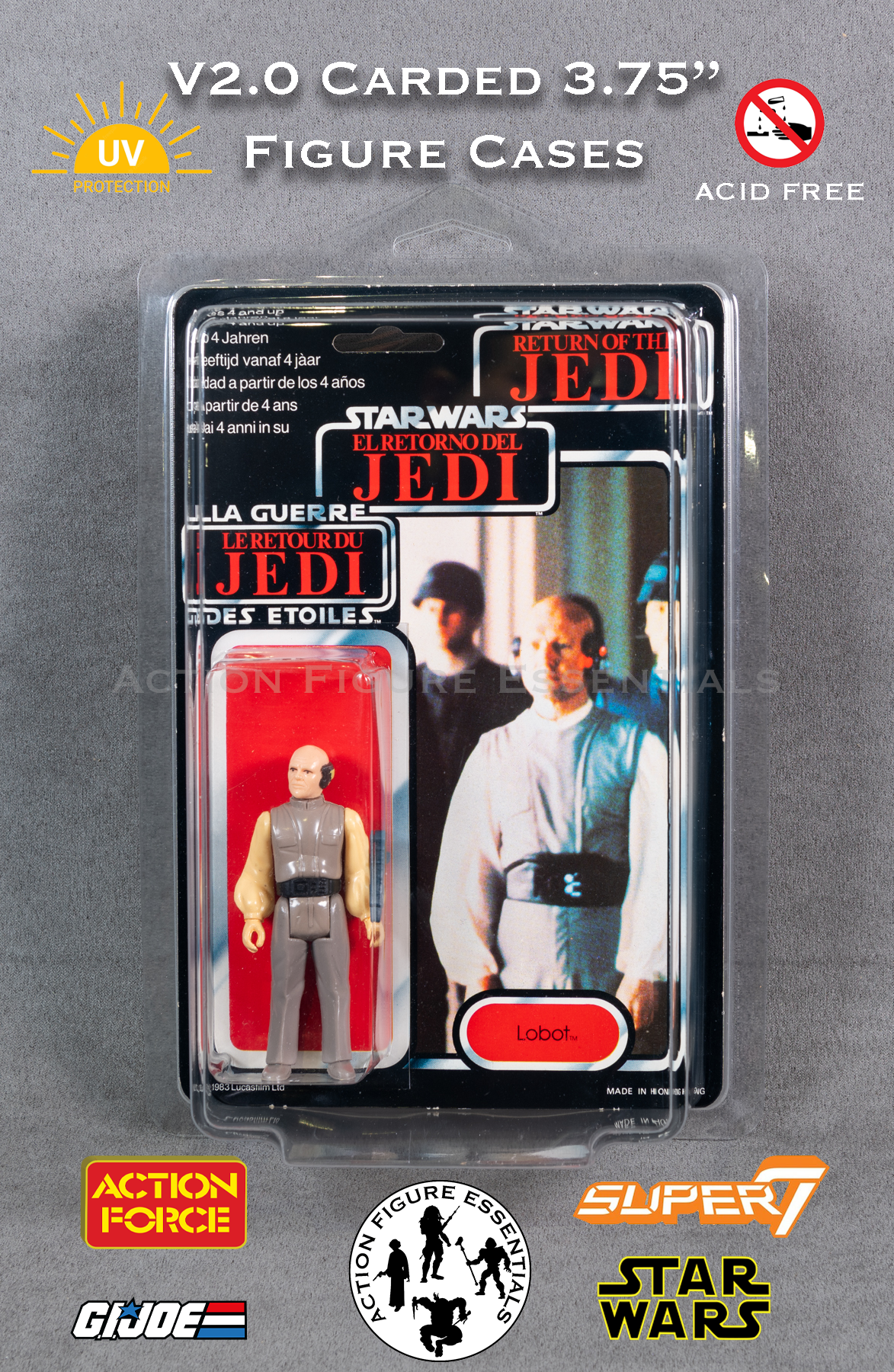 Star Wars Storage/Display Star Cases for Carded Action Figures - Version 2 (Set of 2 Cases)