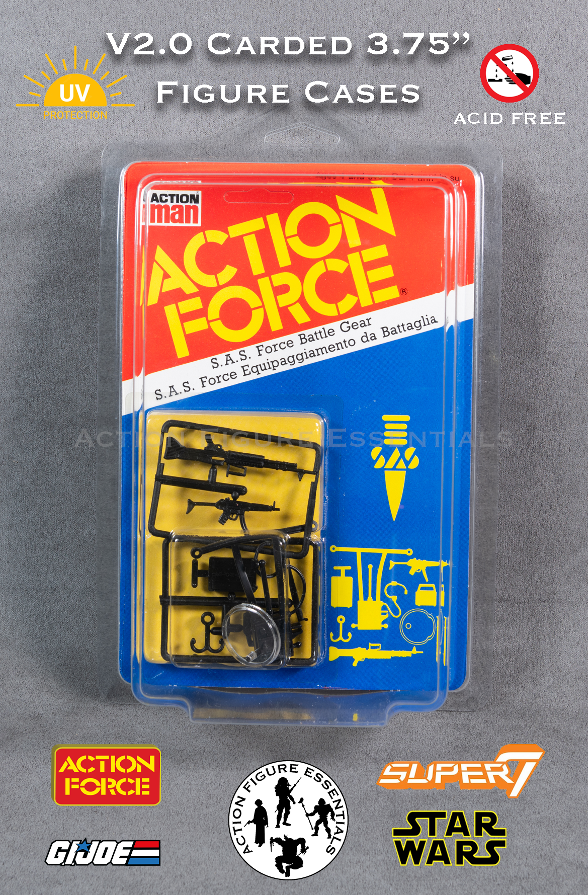 Action Force - Action Figure Storage / Display Star Case for Carded Action Force Figures - New Version 2 -