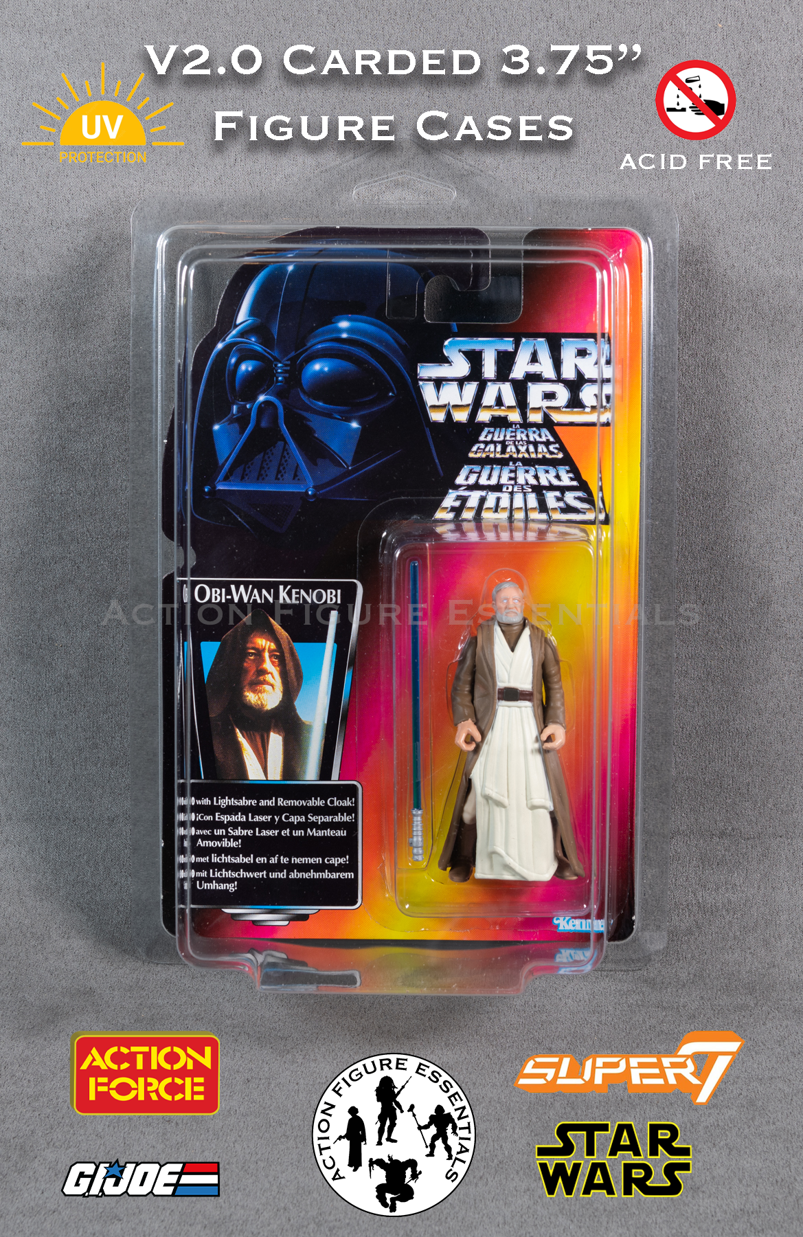 Star Wars Storage/Display Star Cases for Carded Action Figures - Version 2 (Set of 2 Cases)