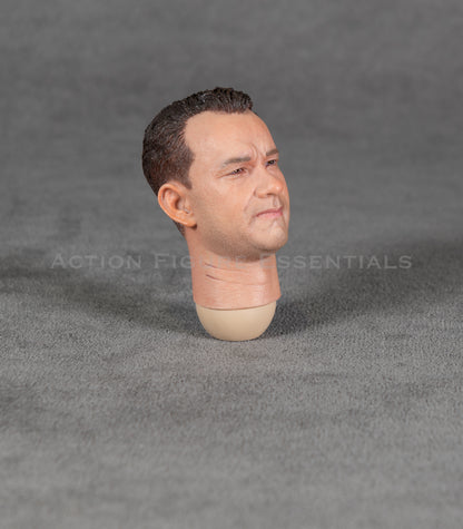 Tom Hanks Head Sculpt Custom Captain John Miller - Saving Private Ryan - World War II Army 1/6 Hot Toys DID Scale