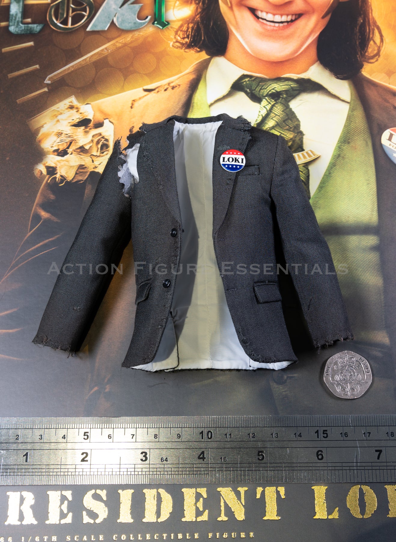 Hot Toys Loki Suit Jacket Weathered President TMS066 Marvel 1/6 Scale