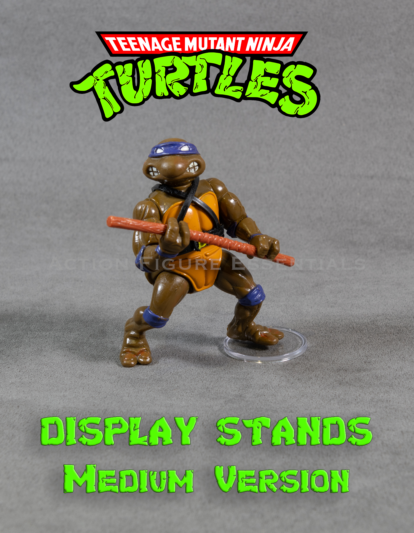 Vintage Teenage Mutant Ninja Turtles - Action Figure Display Stands - Size Medium