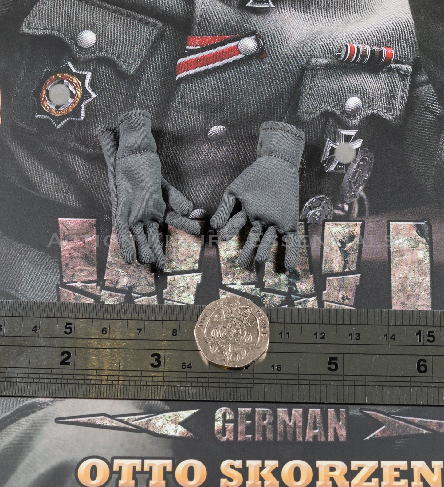 DID WWII German Officer Gloves 1/6 Scale - Otto Action Figure Part