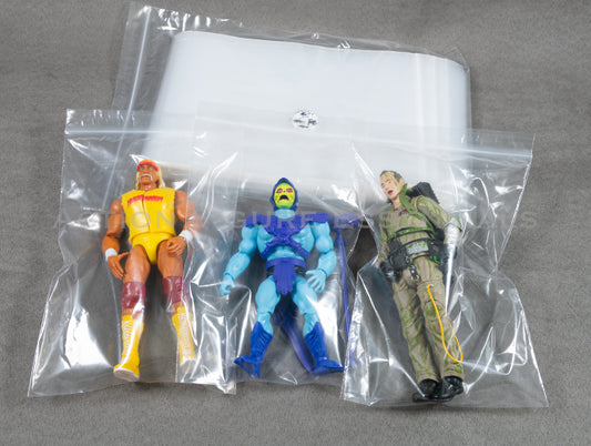 Action Figure Storage Bags - Acid Free - Premium Grade - For 7" Action Figures - NECA - Mattel - Black Series - WWE (Pack of 100 Acid Free Bags)