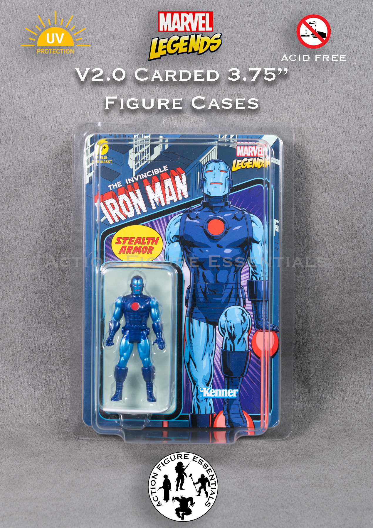 Marvel Legends Storage/Display Cases for The Retro Carded Action Figure Release - Version 2 - (Set of 2 Cases)