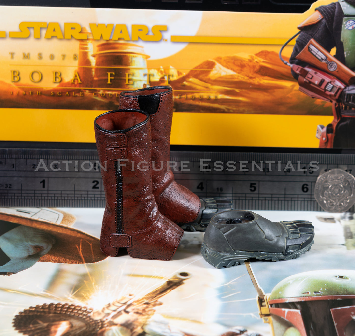 Hot Toys Star Wars Boba Fett Tall Boots 1/6 Figure Parts TMS078 BOBF