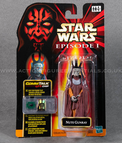 Star Wars: Episode 1 - Nute Gunray - 3.75" Action Figure - CommTalk Chip - New Sealed Card - MOC