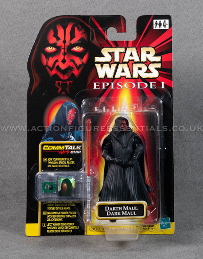 Star Wars: Episode 1 - Darth Maul - 3.75" Action Figure - CommTalk Chip - New Sealed Card - MOC