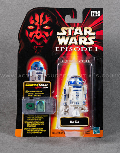 Star Wars: Episode 1 - R2-D2 - 3.75" Action Figure - CommTalk Chip - New Sealed Card - MOC