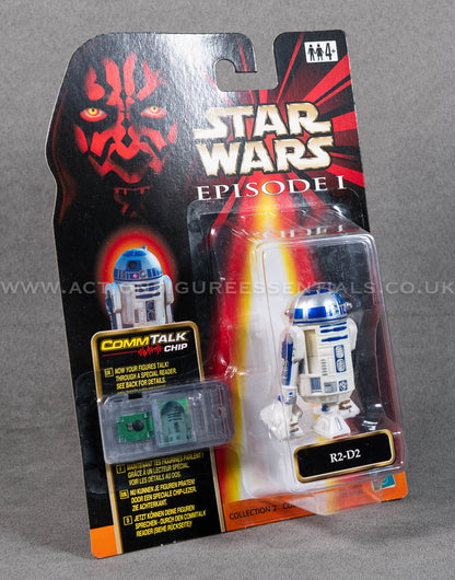 Star Wars: Episode 1 - R2-D2 - 3.75" Action Figure - CommTalk Chip - New Sealed Card - MOC