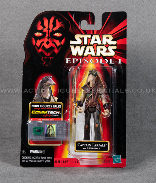 Star Wars: Episode 1 - Captain Tarpals™ with Electropole - 3.75" Action Figure - CommTalk Chip - New Sealed Card - MOC